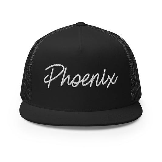 Phoenix Retro Script High 5 Panel A-Frame Snapback Trucker Hat