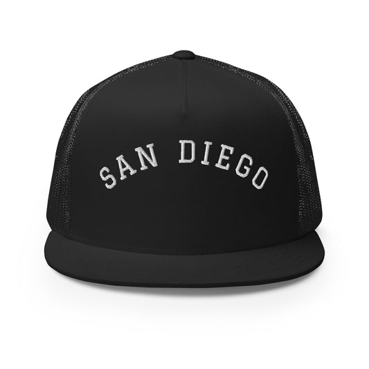 San Diego Arch High 5 Panel A-Frame Snapback Trucker Hat