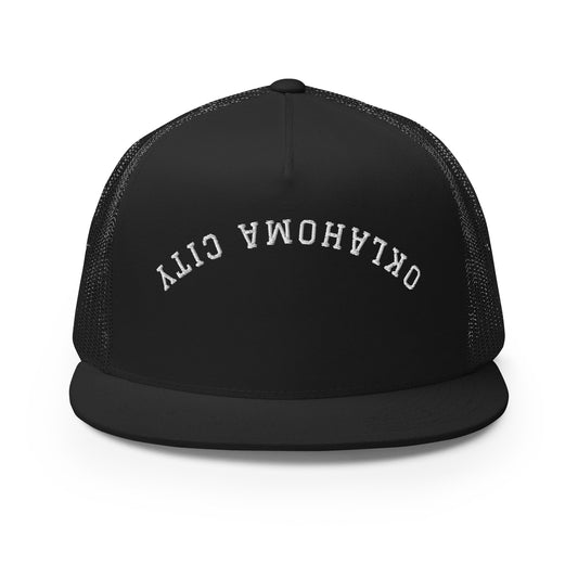 Oklahoma City Upside Down Arch High 5 Panel A-Frame Snapback Trucker Hat