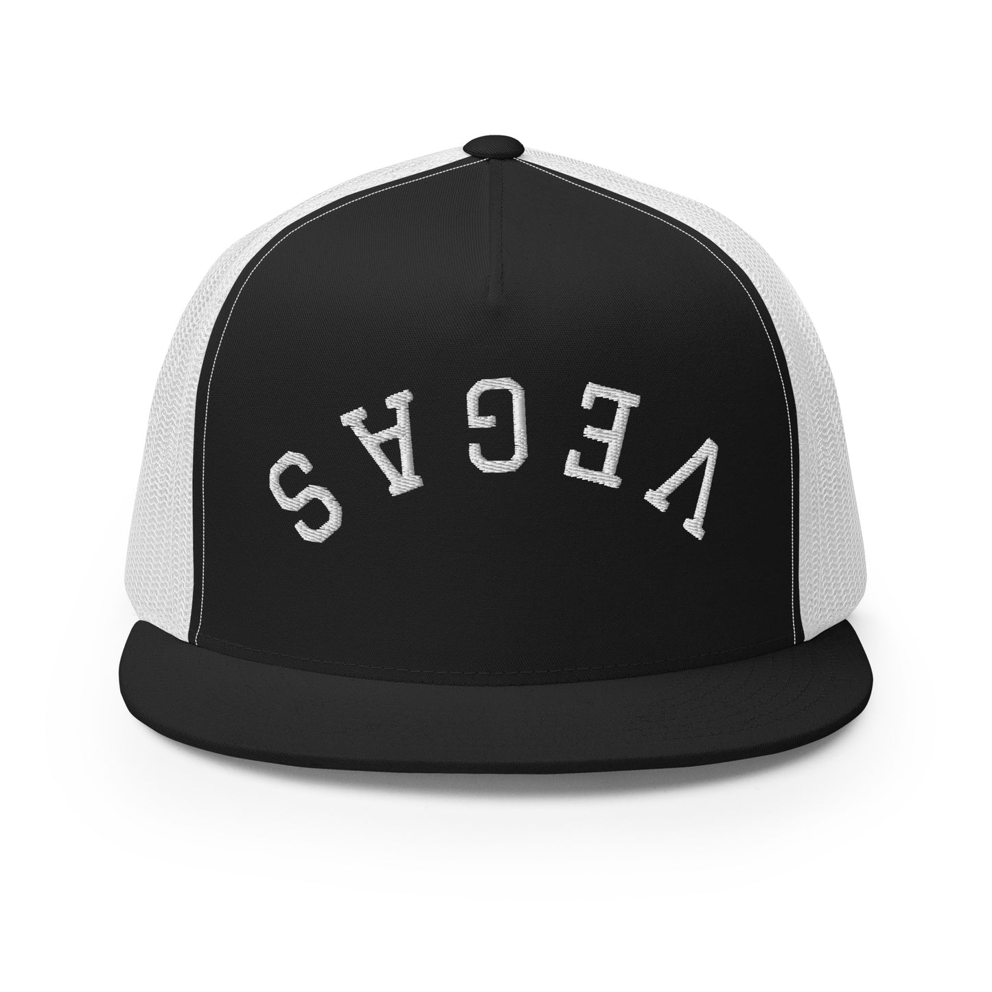 Las Vegas Upside Down Arch High 5 Panel A-Frame Snapback Trucker Hat