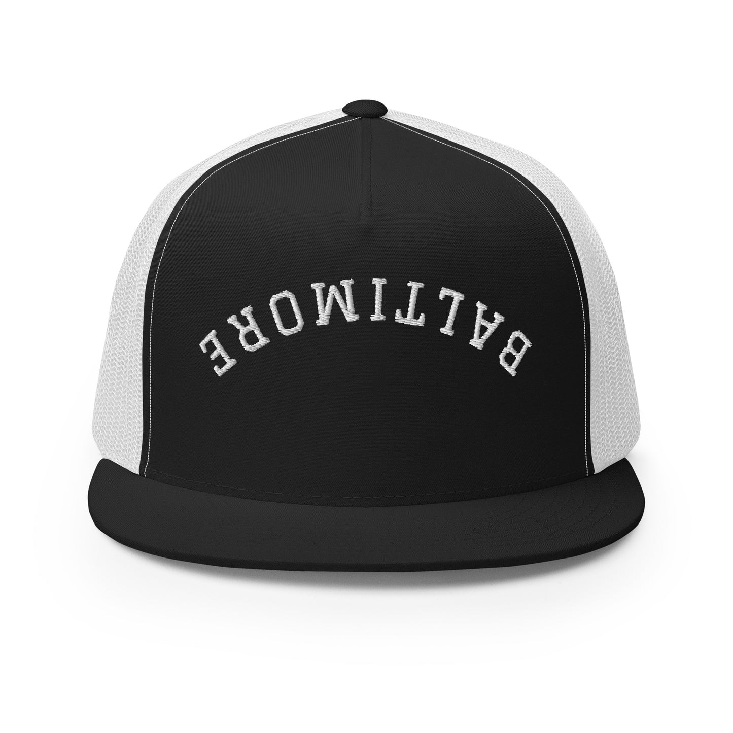 Baltimore Upside Down Arch High 5 Panel A-Frame Snapback Trucker Hat