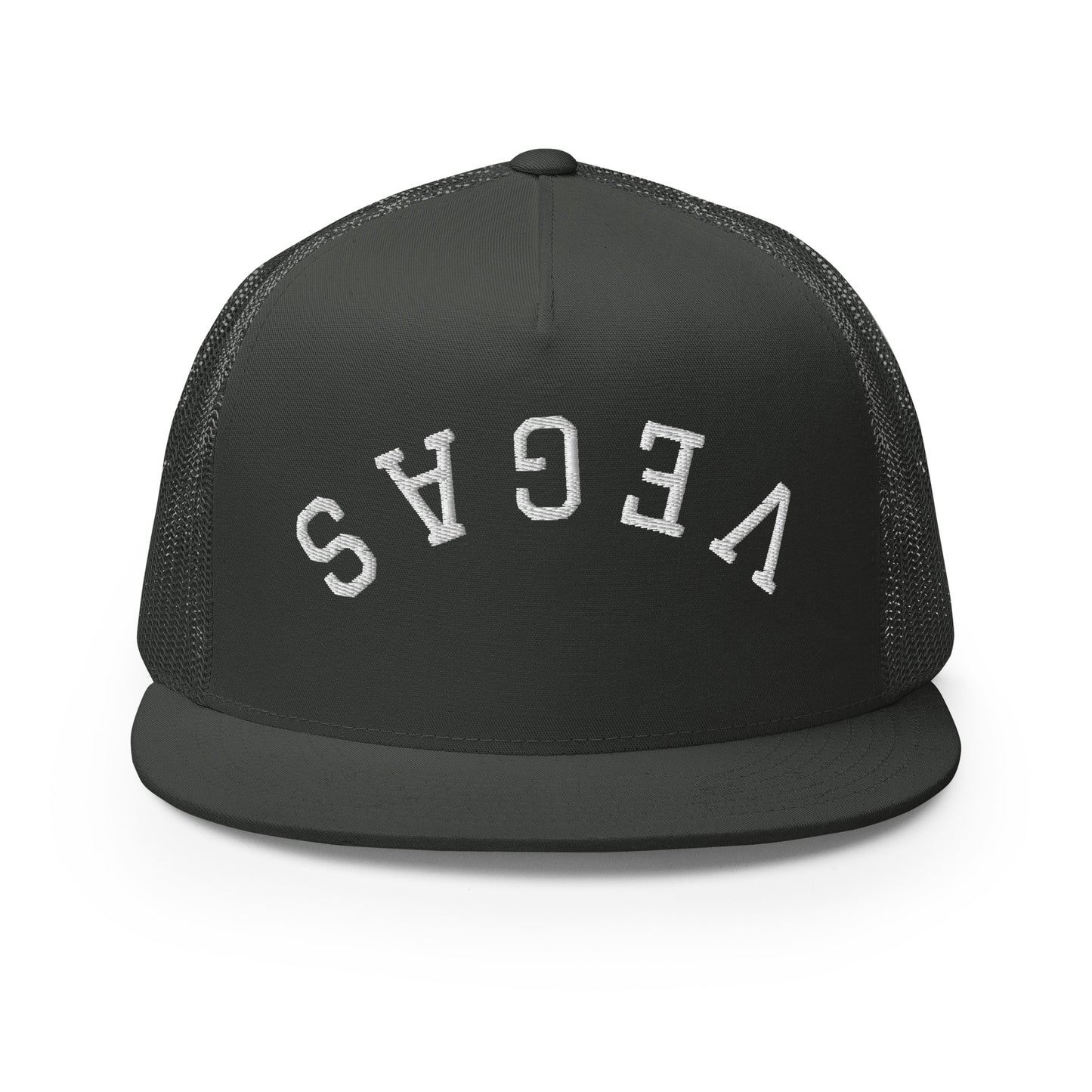 Las Vegas Upside Down Arch High 5 Panel A-Frame Snapback Trucker Hat