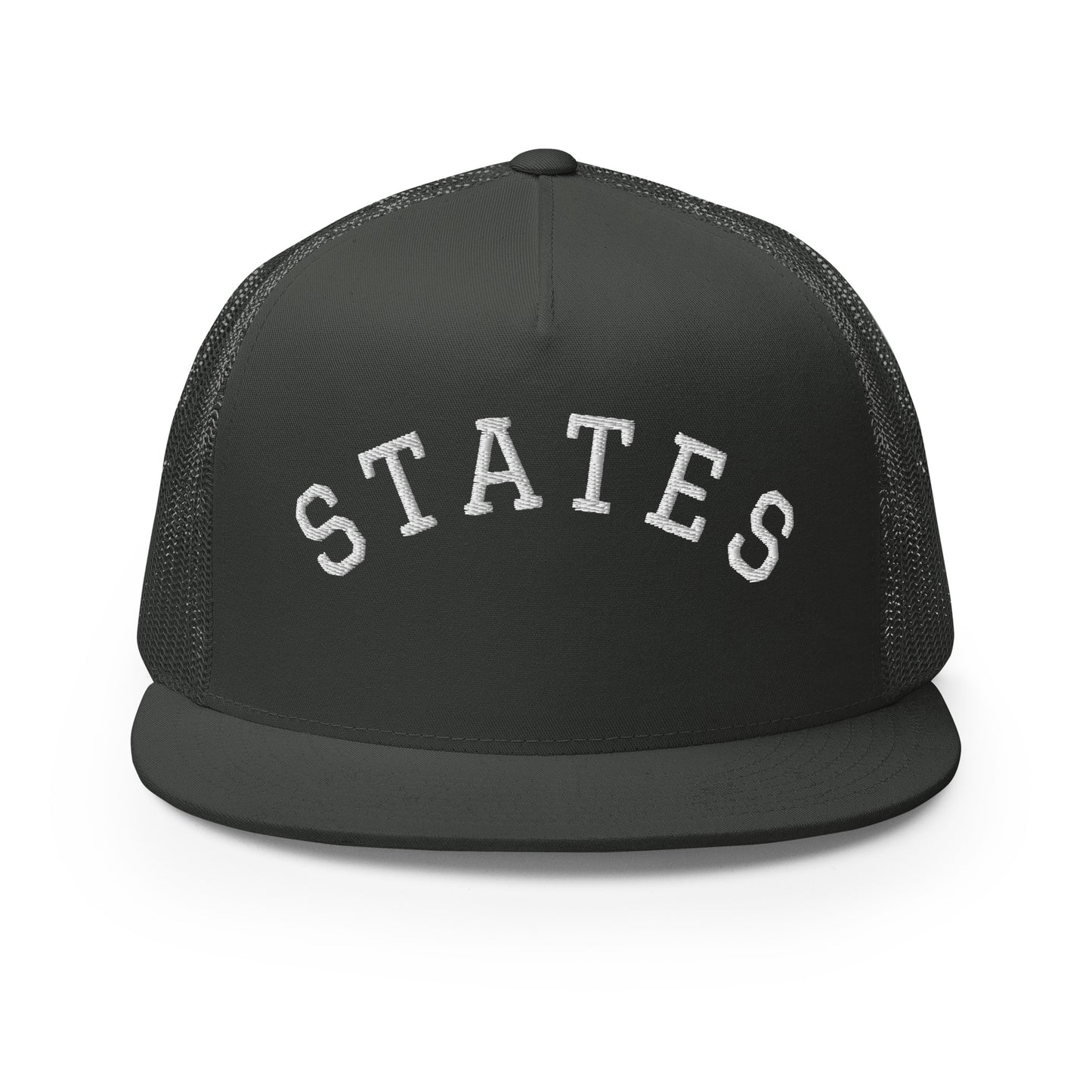 United States USA "States" Arch High 5 Panel A-Frame Snapback Trucker Hat