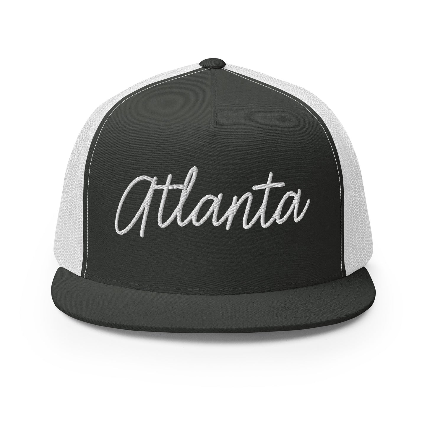 Atlanta Retro Script High 5 Panel A-Frame Snapback Trucker Hat