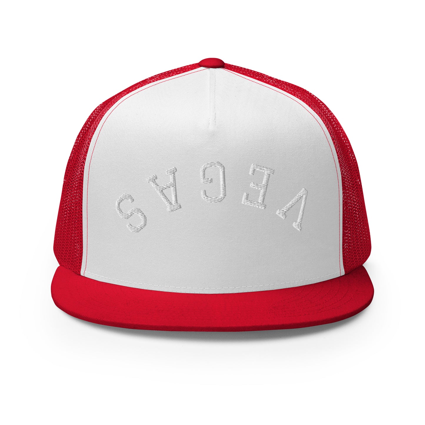 Las Vegas Upside Down Arch High 5 Panel A-Frame Snapback Trucker Hat