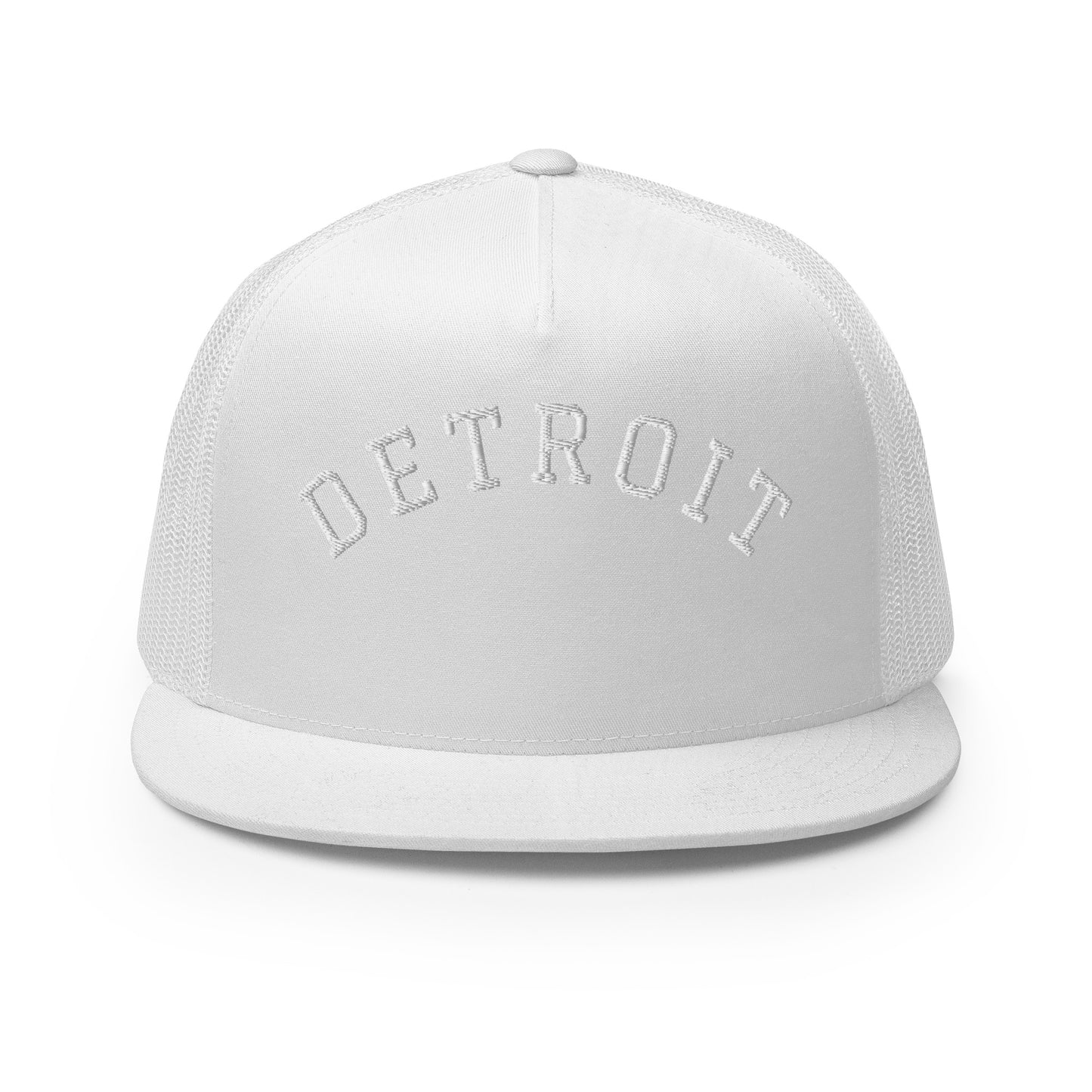 Detroit Arch High 5 Panel A-Frame Snapback Trucker Hat