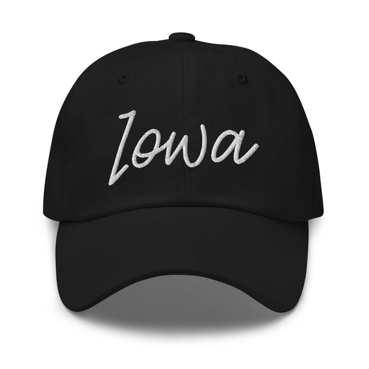 Iowa Retro Script Dad Hat