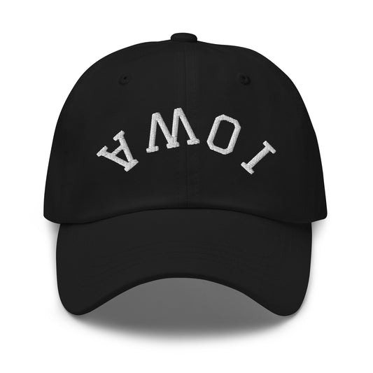Iowa Upside Down Arch Dad Hat