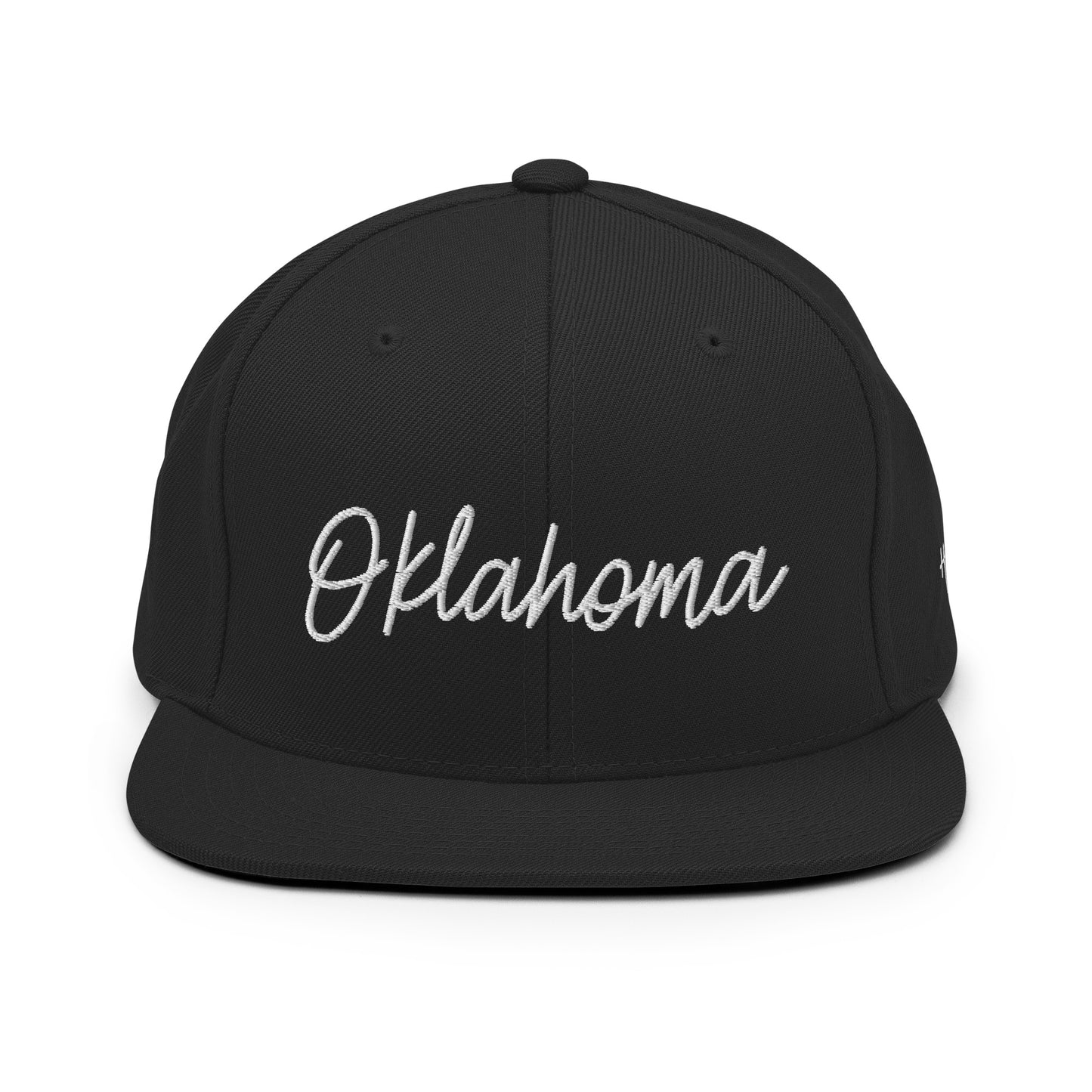 Oklahoma Retro Script 6 Panel Snapback Hat