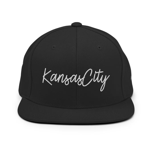 Kansas City Retro Script 6 Panel Snapback Hat