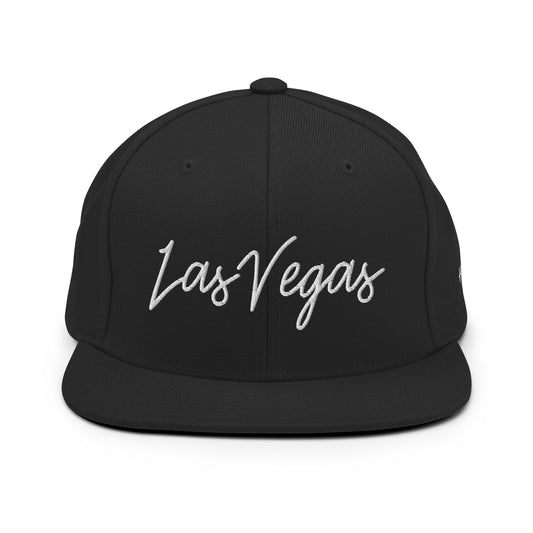 Las Vegas Retro Script 6 Panel Snapback Hat