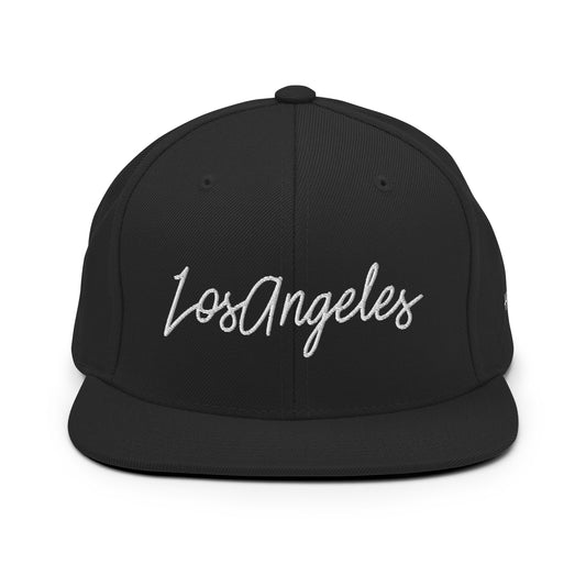 Los Angeles Retro Script 6 Panel Snapback Hat