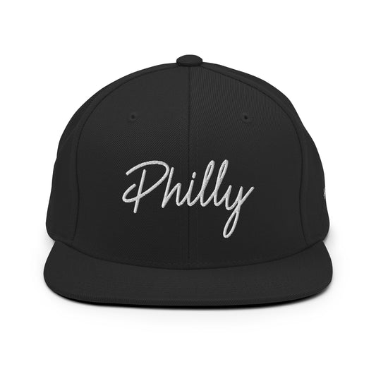 Philly Retro Script 6 Panel Snapback Hat