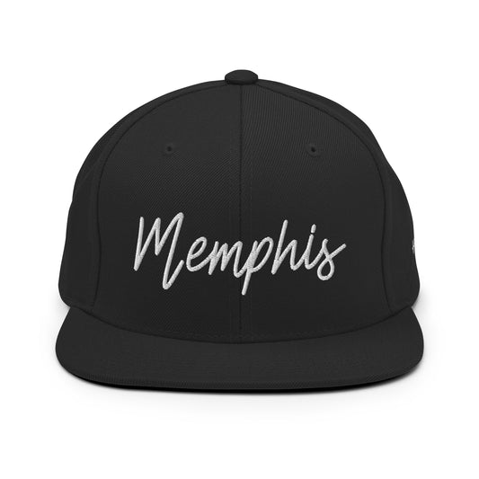 Memphis Retro Script 6 Panel Snapback Hat