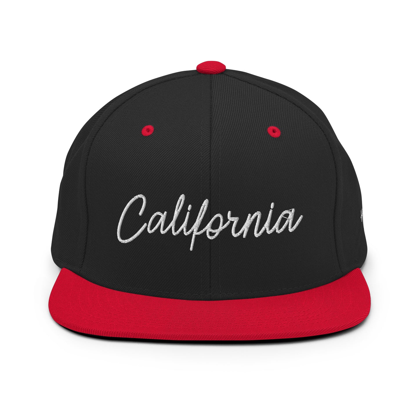California Retro Script 6 Panel Snapback Hat