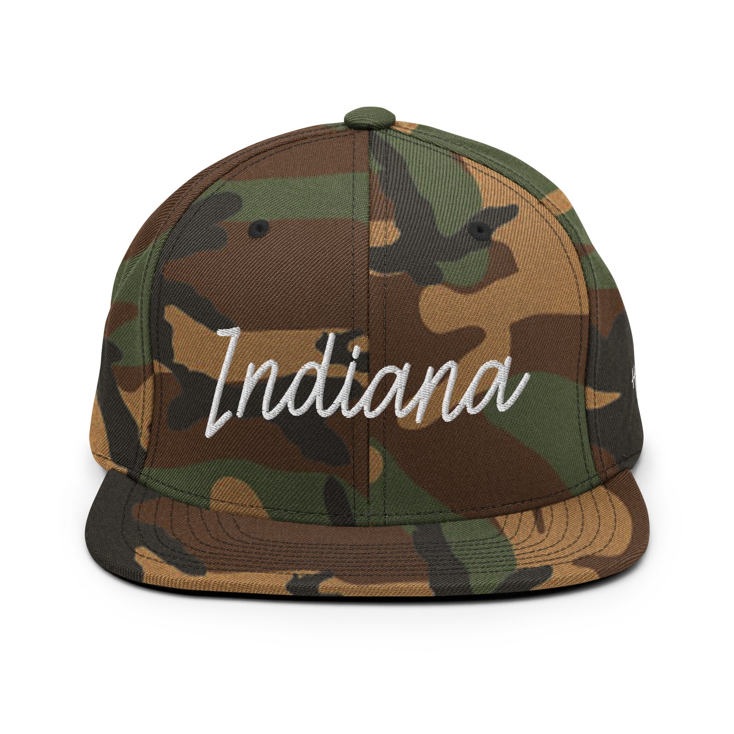 Indiana Retro Script 6 Panel Snapback Hat