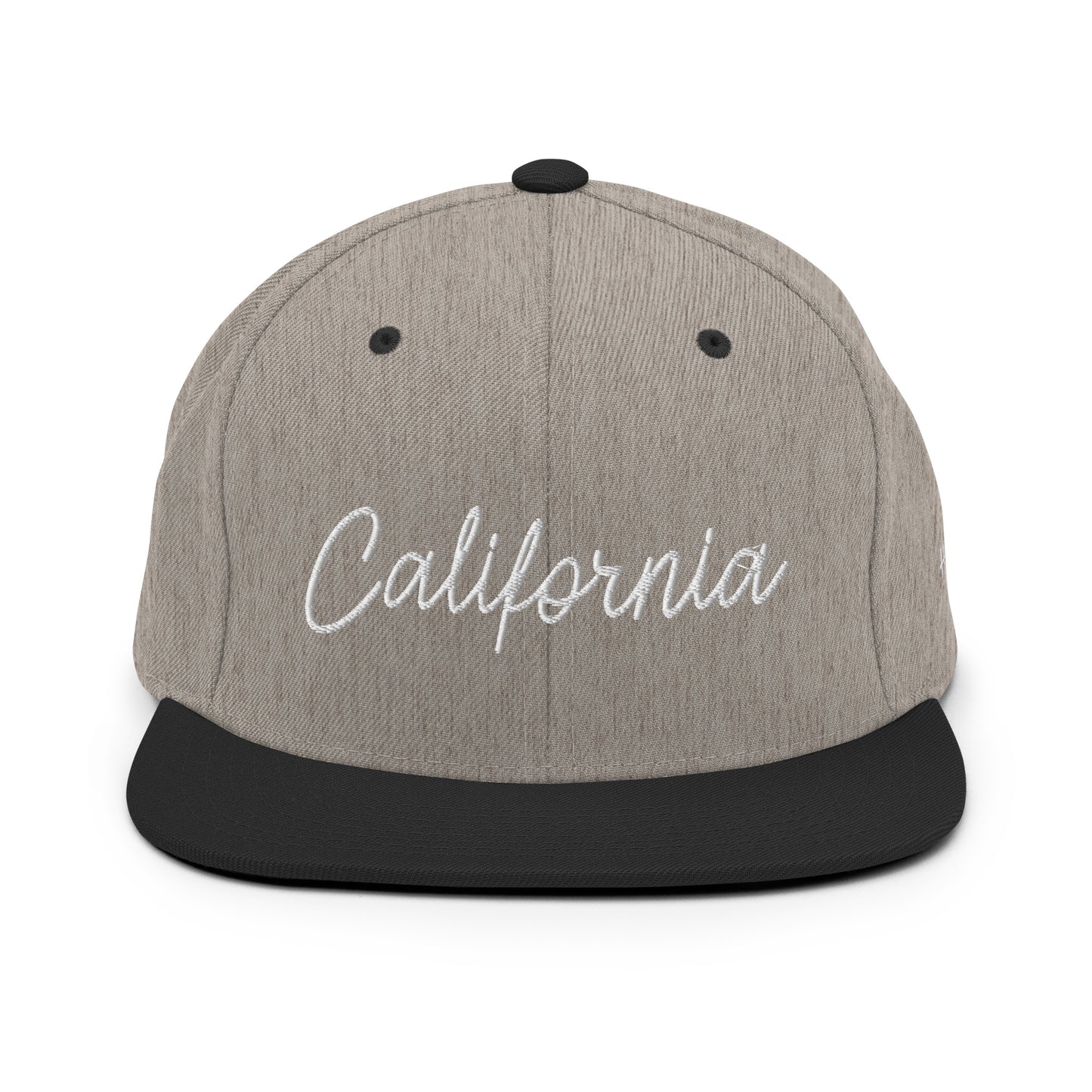 California Retro Script 6 Panel Snapback Hat