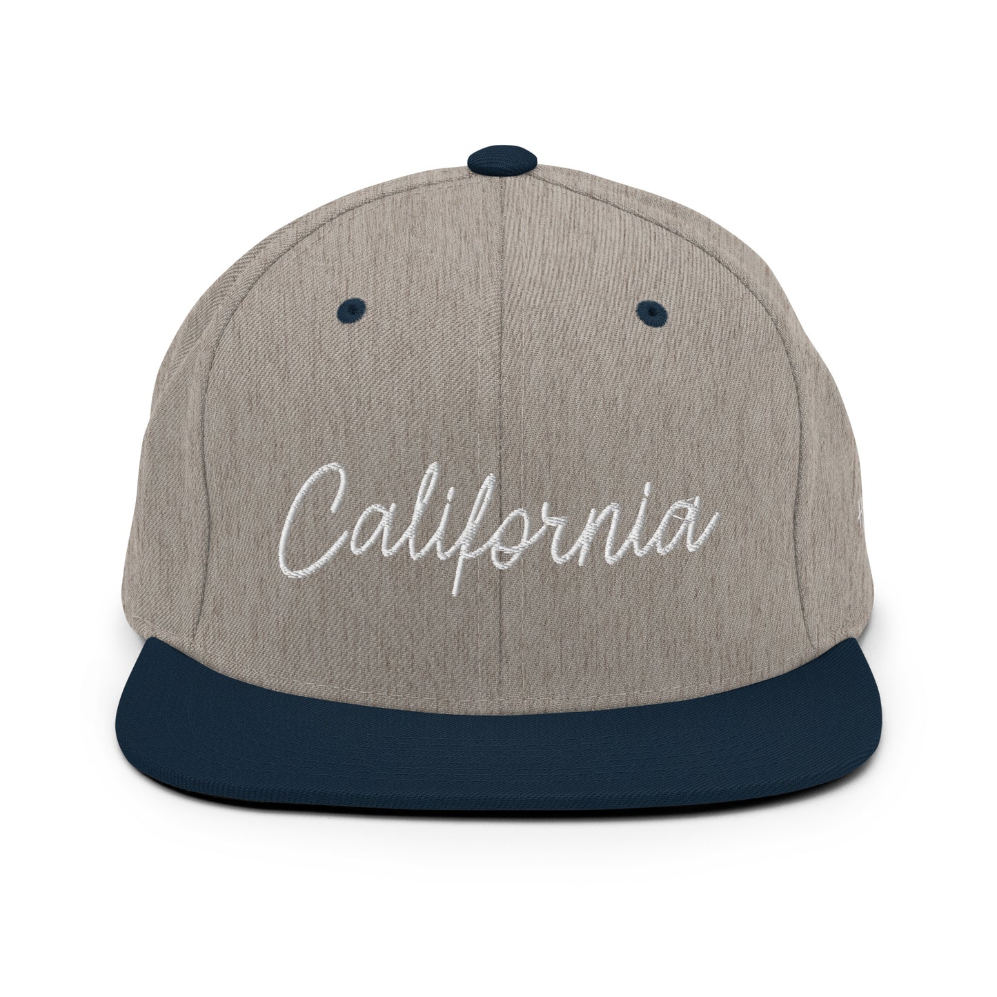 California Retro Script 6 Panel Snapback Hat