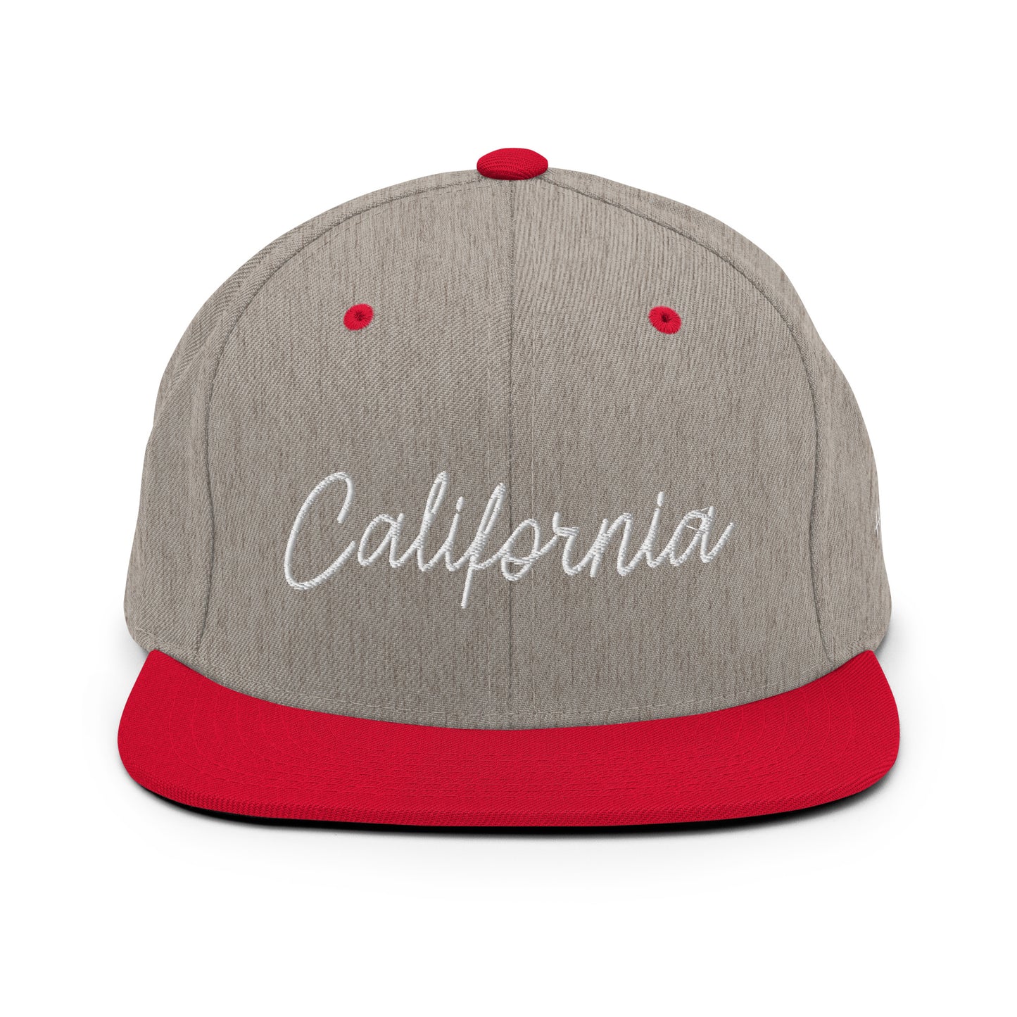 California Retro Script 6 Panel Snapback Hat