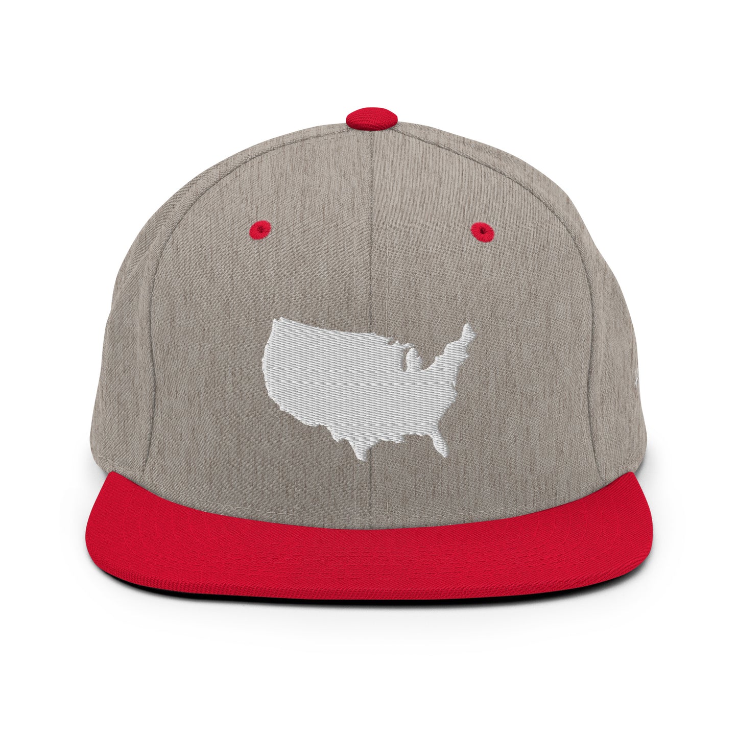 United States USA Silhouette 6 Panel Snapback Hat