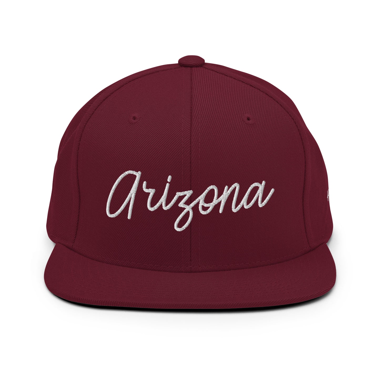 Arizona Retro Script 6 Panel Snapback Hat