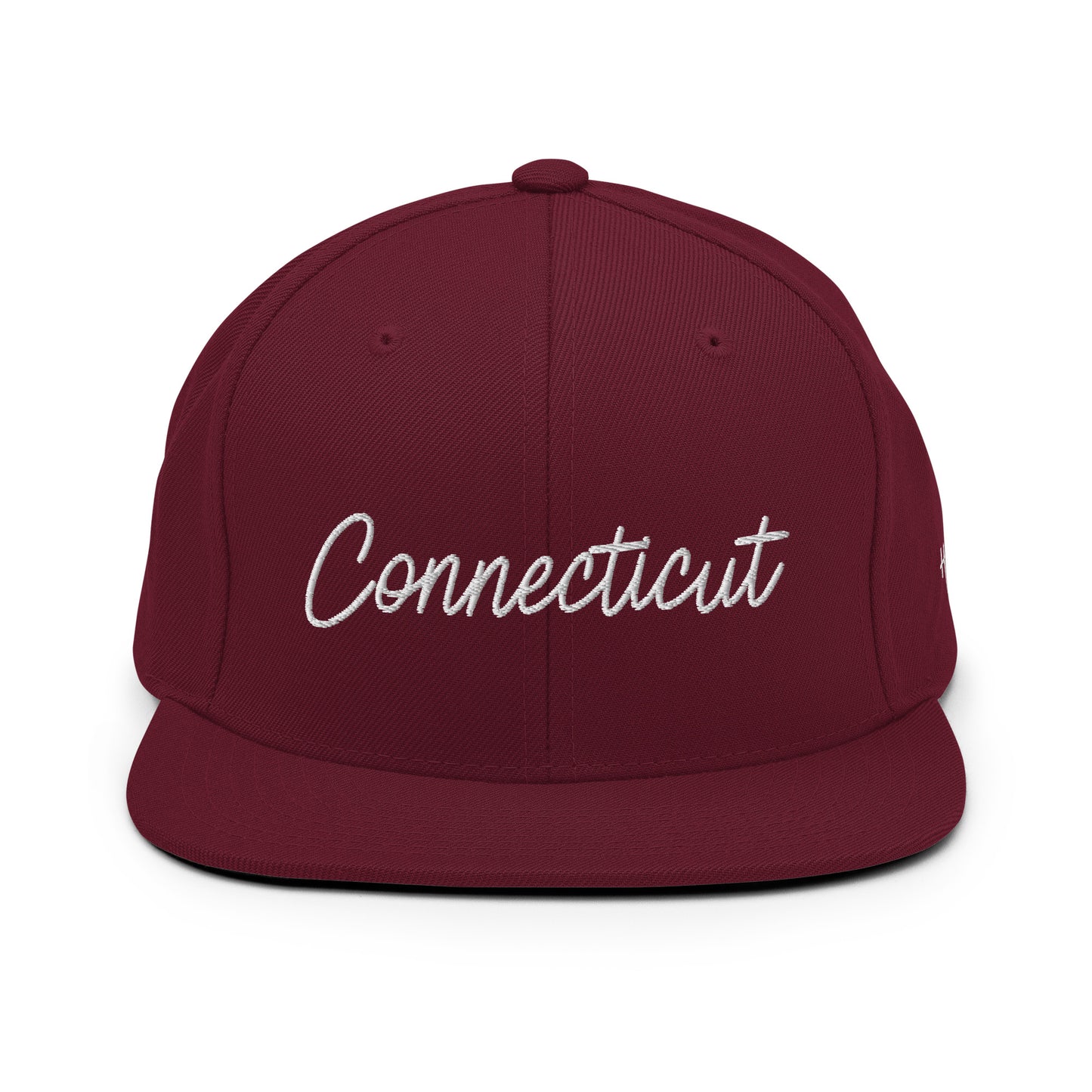 Connecticut Retro Script 6 Panel Snapback Hat