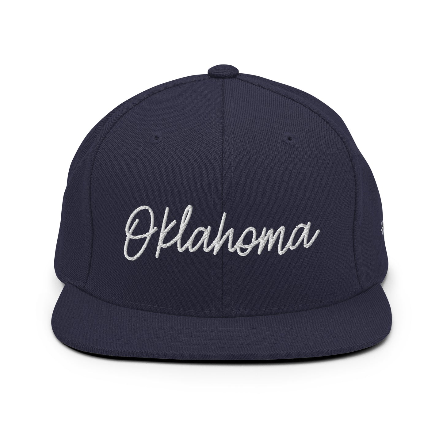 Oklahoma Retro Script 6 Panel Snapback Hat