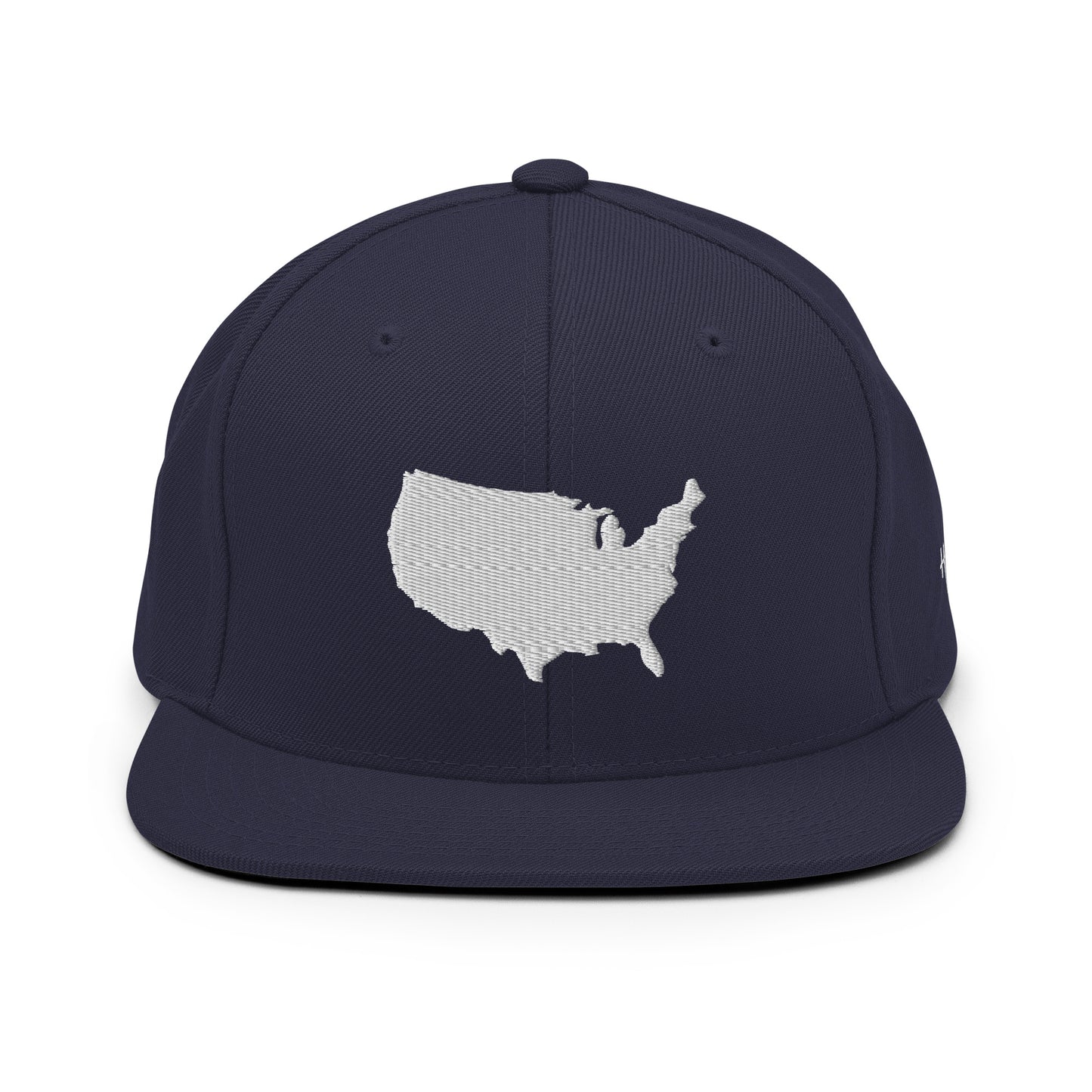 United States USA Silhouette 6 Panel Snapback Hat