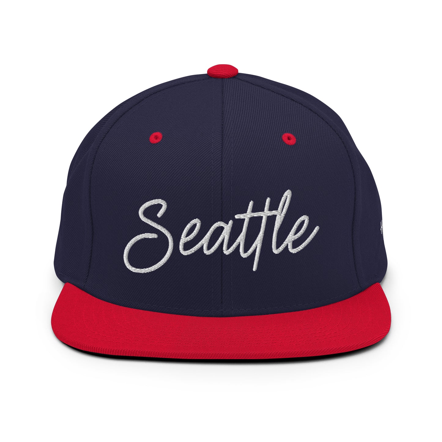 Seattle Retro Script 6 Panel Snapback Hat