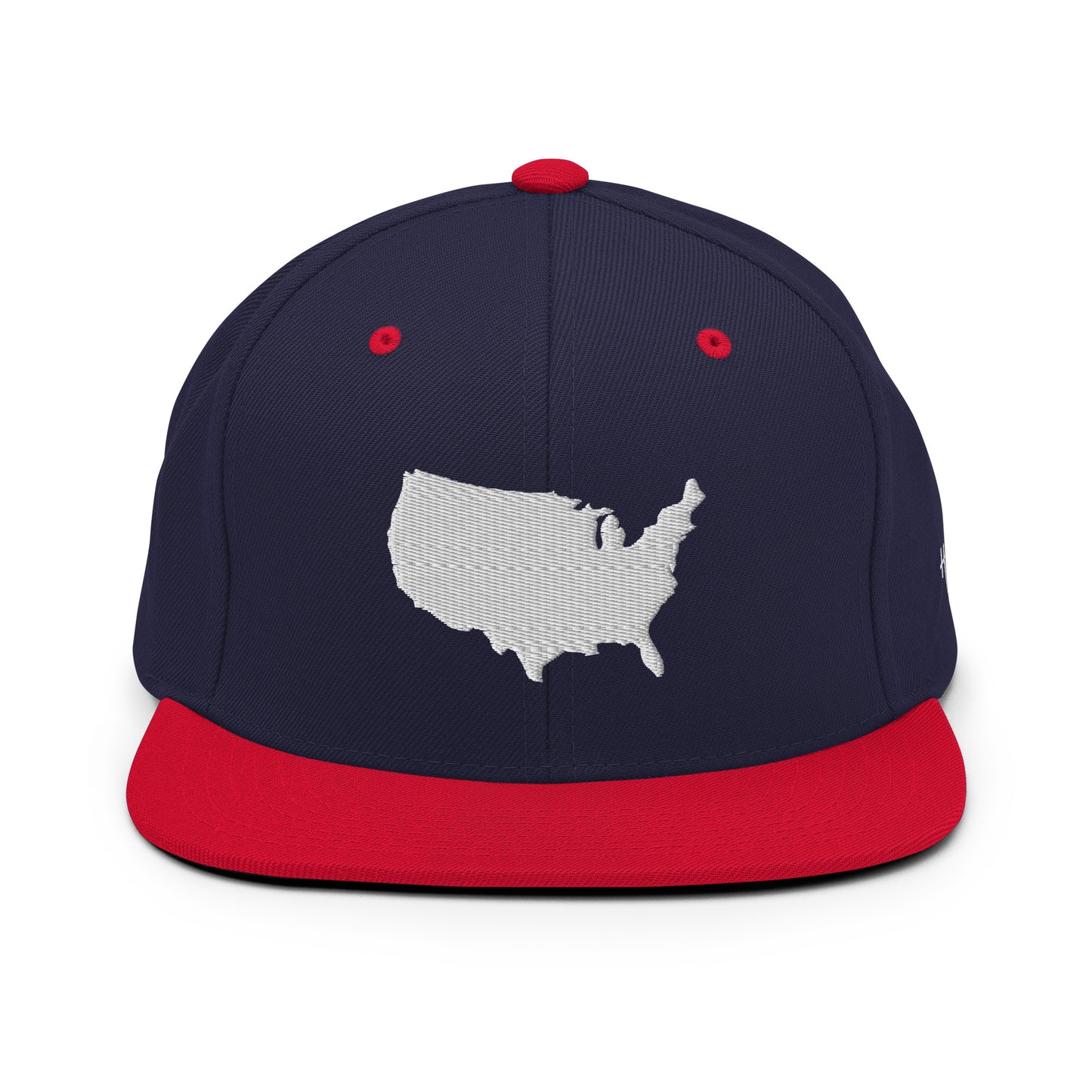 United States USA Silhouette 6 Panel Snapback Hat