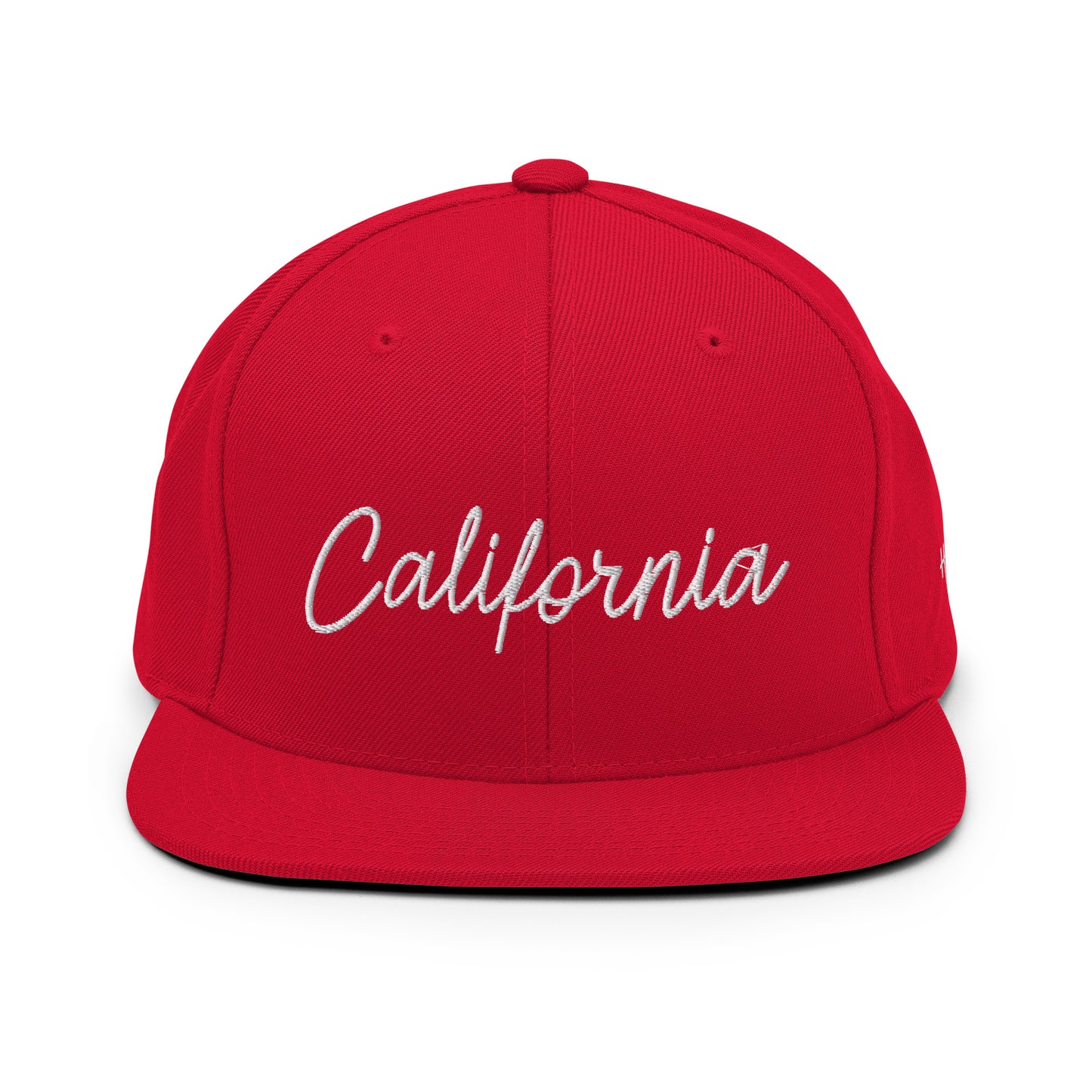 California Retro Script 6 Panel Snapback Hat