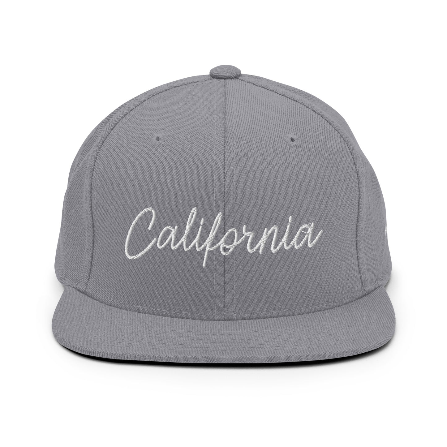 California Retro Script 6 Panel Snapback Hat