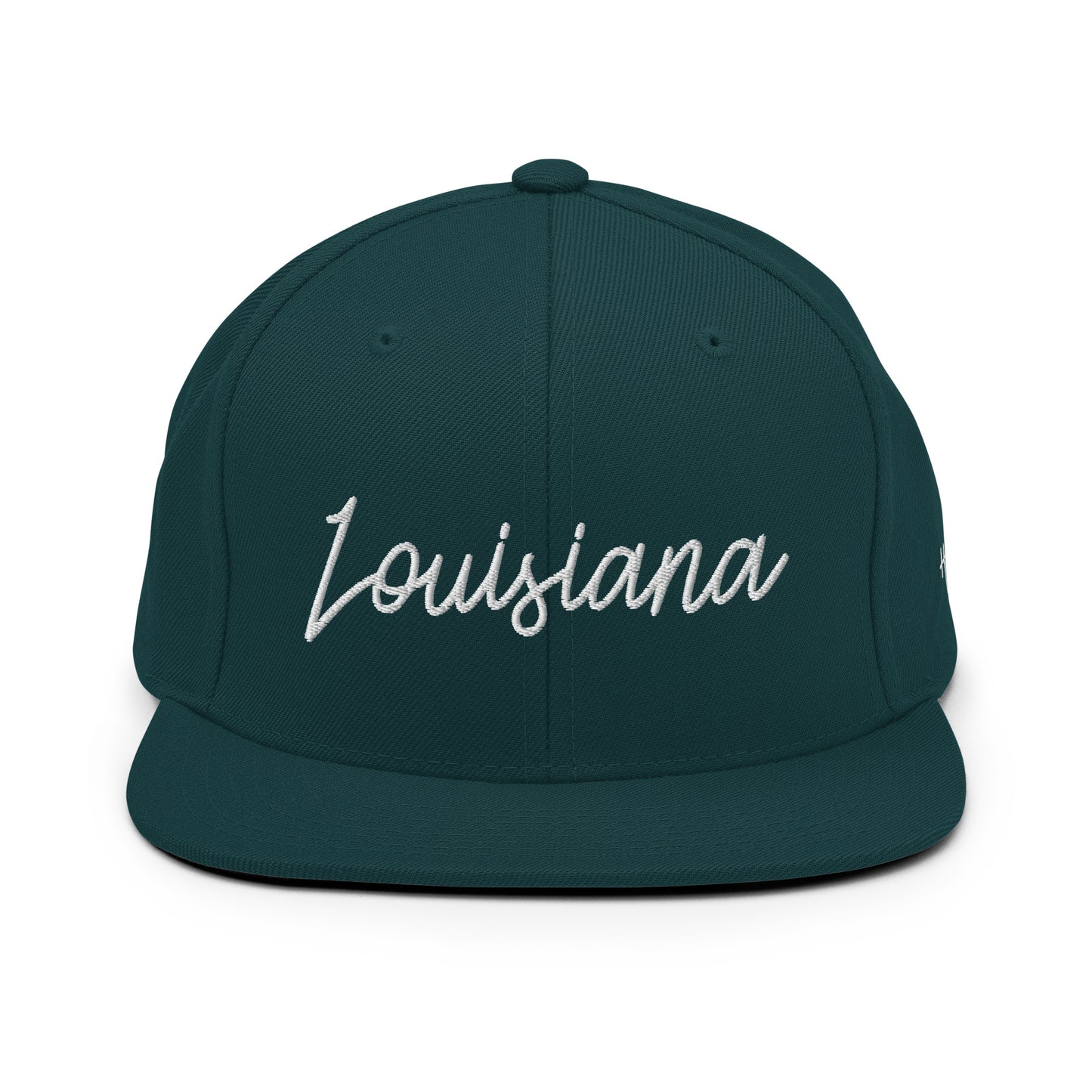 Louisiana Retro Script 6 Panel Snapback Hat