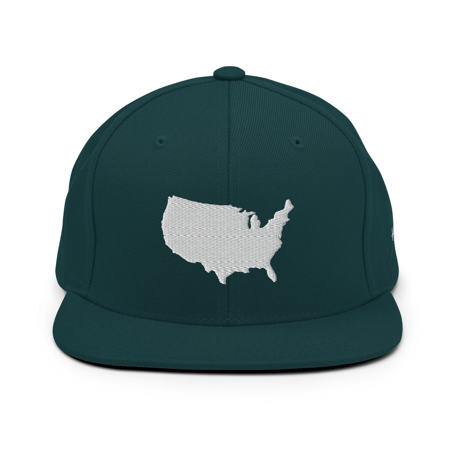 United States USA Silhouette 6 Panel Snapback Hat