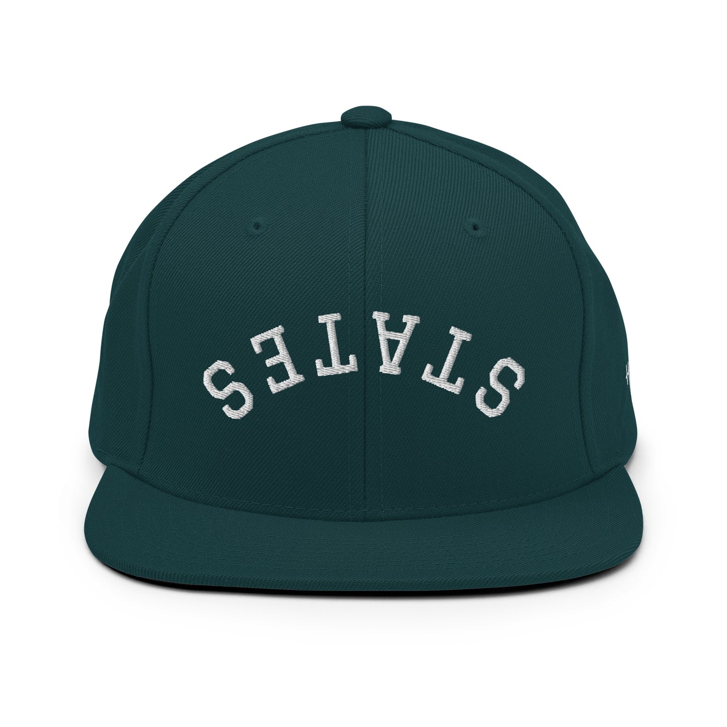 United States USA "States" Upside Down Arch 6 Panel Snapback Hat