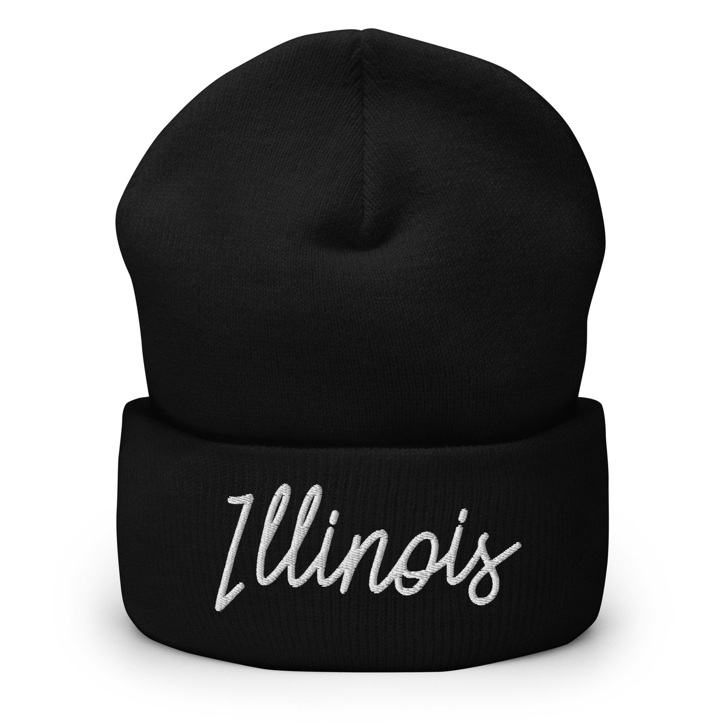 Illinois Retro Script Cuffed Beanie Hat