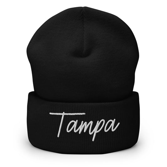 Tampa Retro Script Cuffed Beanie Hat