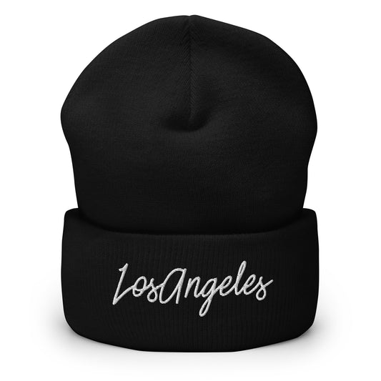 Los Angeles Retro Script Cuffed Beanie Hat