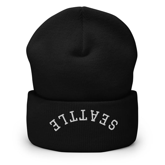 Seattle Upside Down Arch Cuffed Beanie Hat