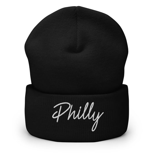Philly Retro Script Cuffed Beanie Hat