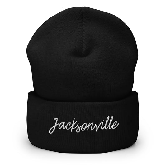 Jacksonville Retro Script Cuffed Beanie Hat