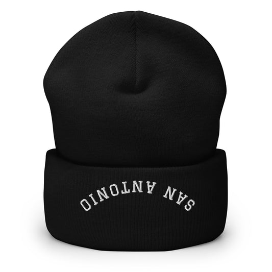 San Antonio Upside Down Arch Cuffed Beanie Hat