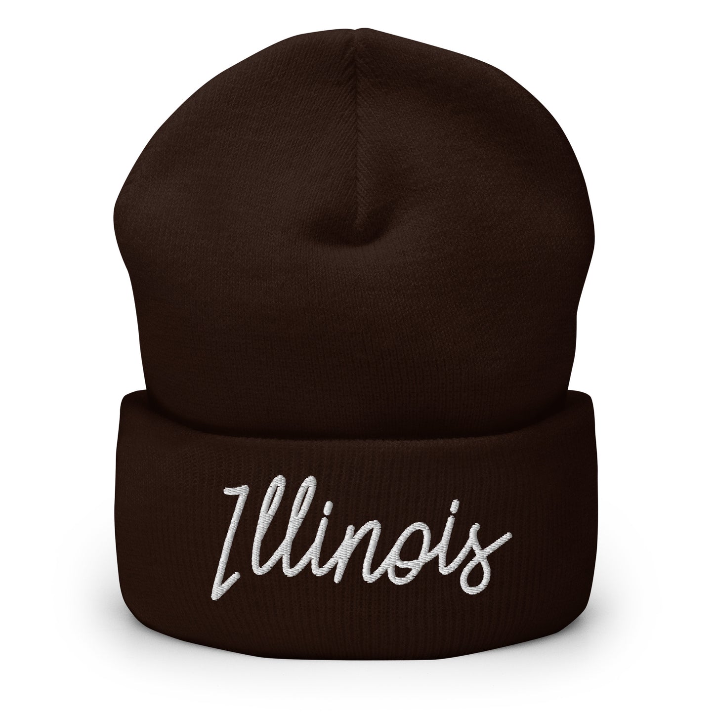 Illinois Retro Script Cuffed Beanie Hat