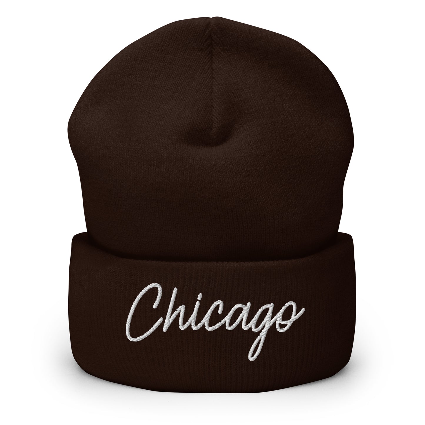 Chicago Retro Script Cuffed Beanie Hat
