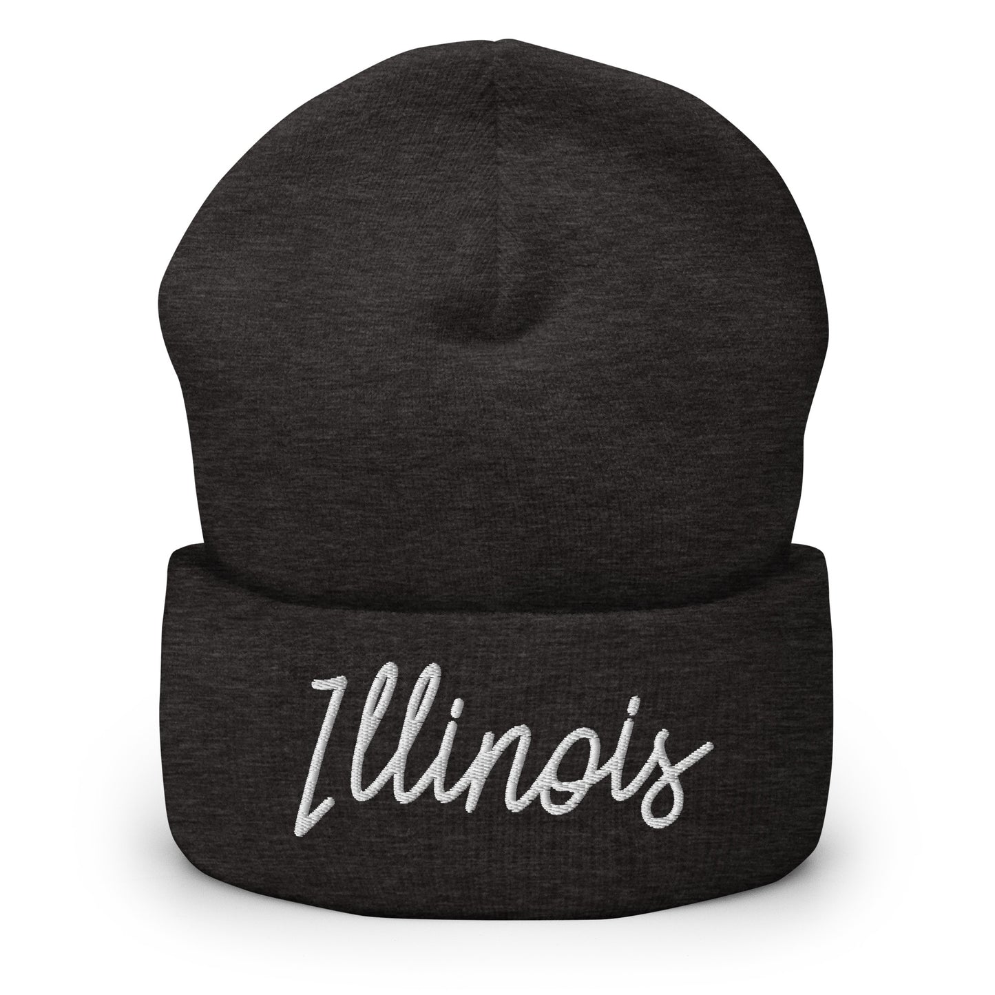 Illinois Retro Script Cuffed Beanie Hat