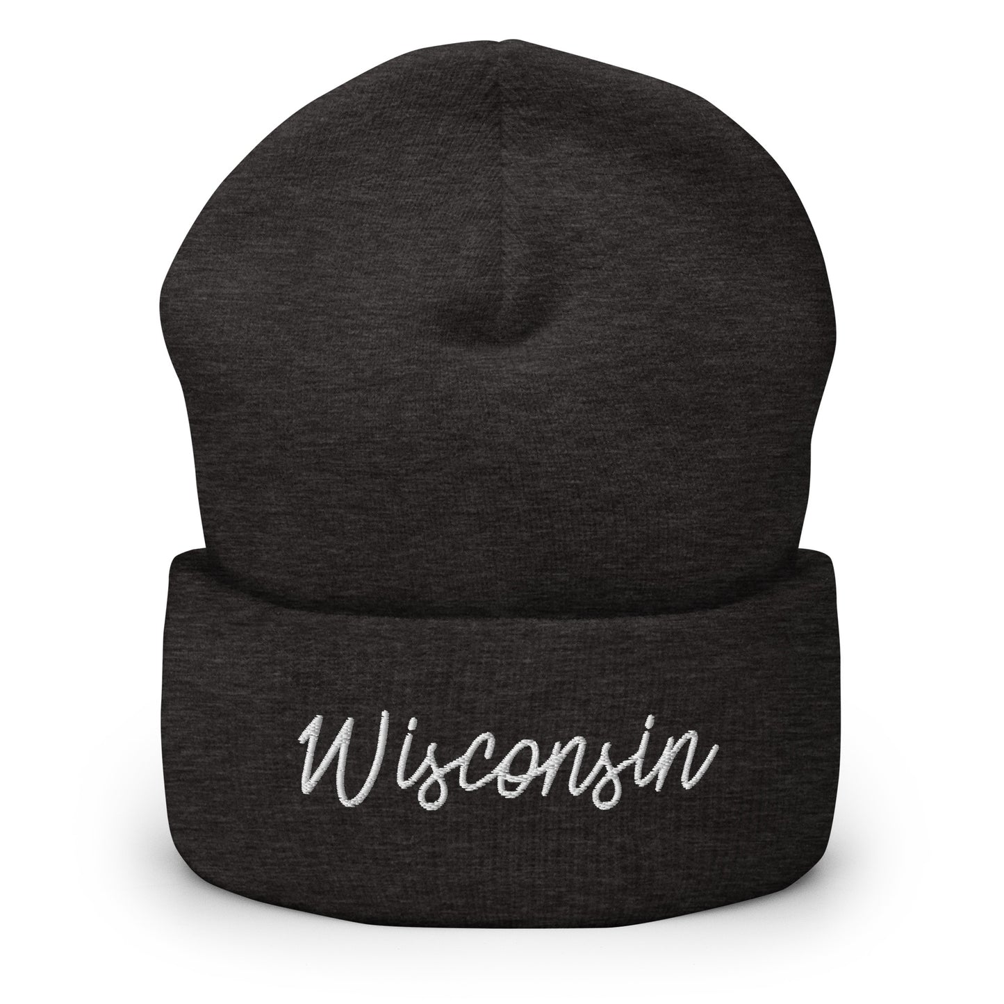 Wisconsin Retro Script Cuffed Beanie Hat