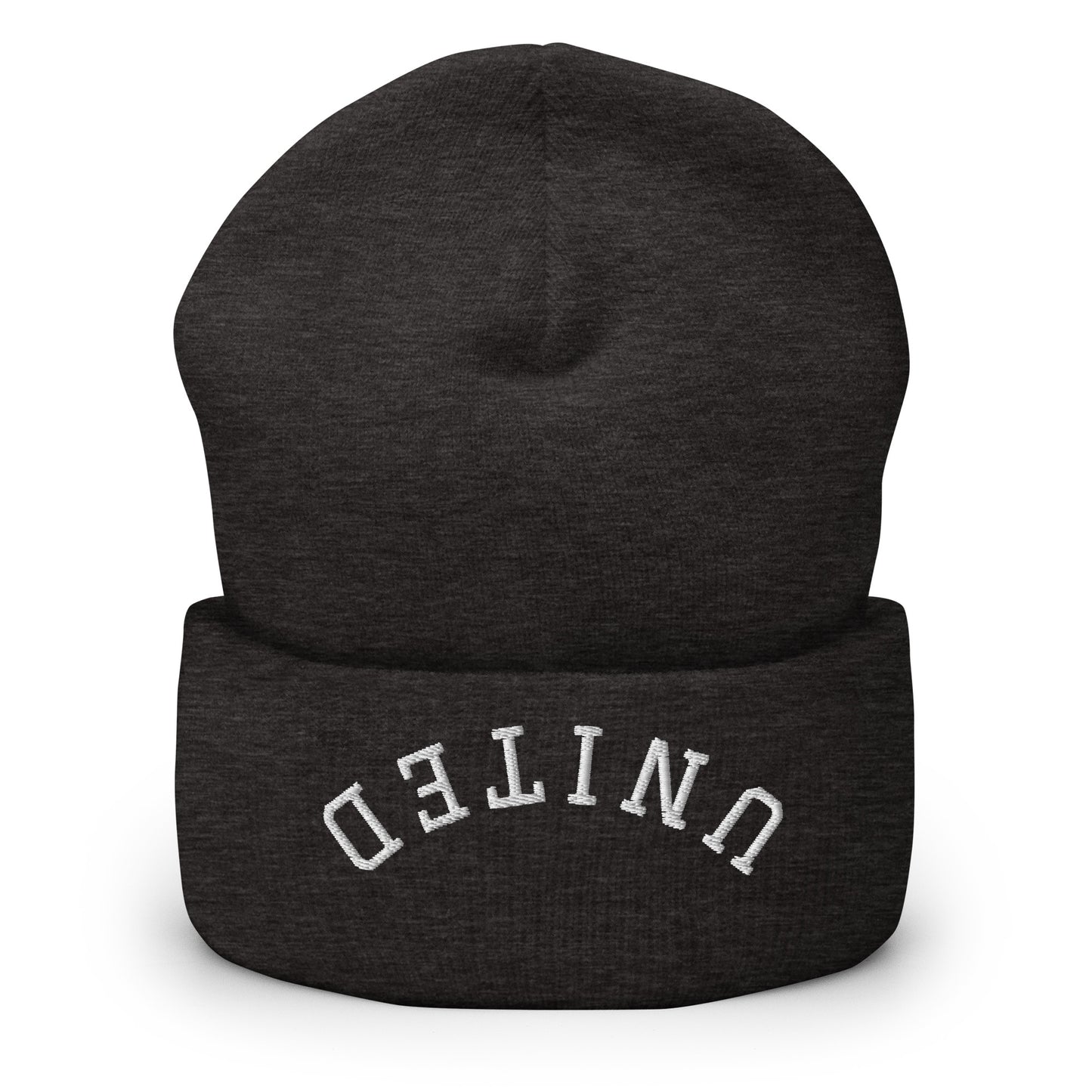 United States USA "United" Upside Down Arch Cuffed Beanie Hat