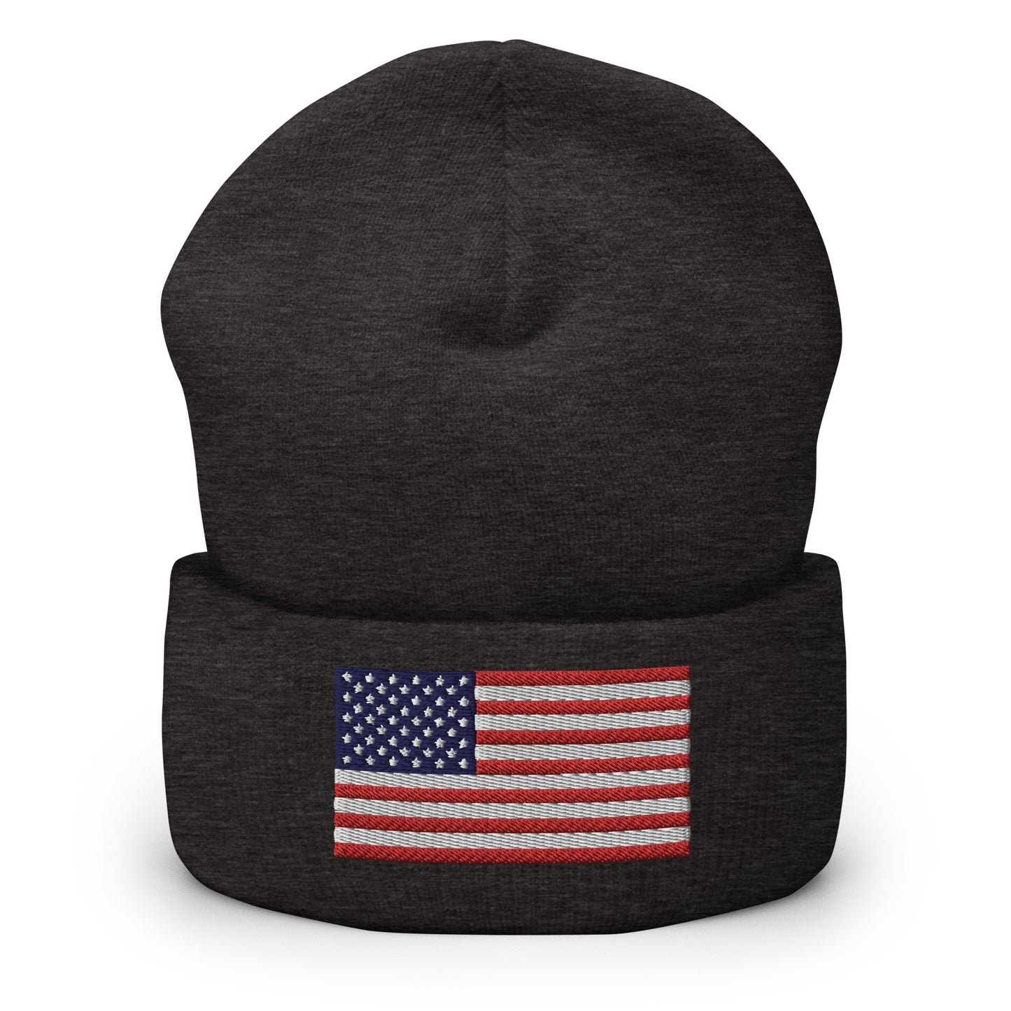 United States USA Flag Cuffed Beanie Hat