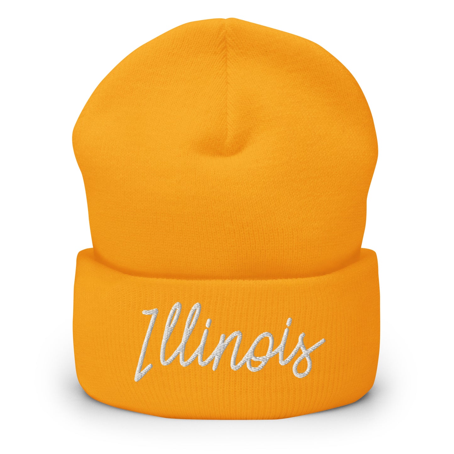 Illinois Retro Script Cuffed Beanie Hat