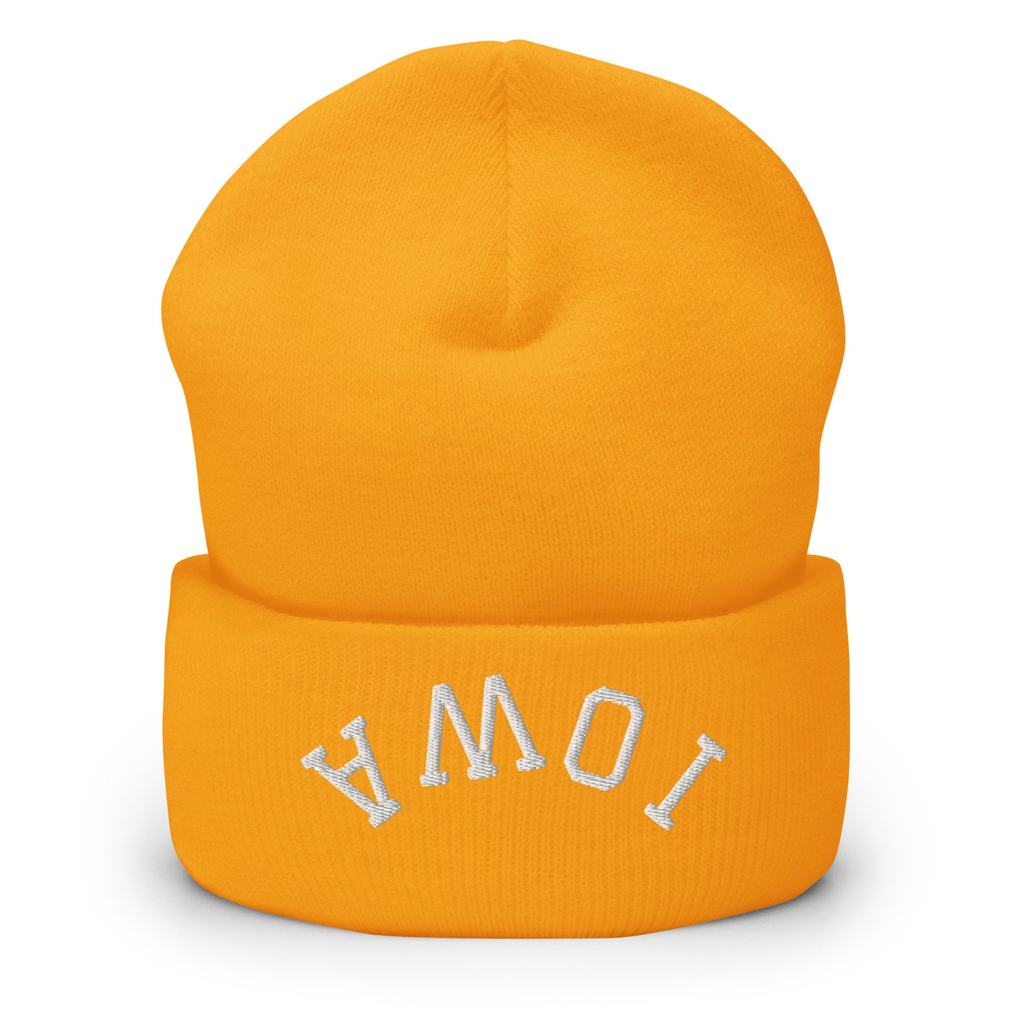 Iowa Upside Down Arch Cuffed Beanie Hat